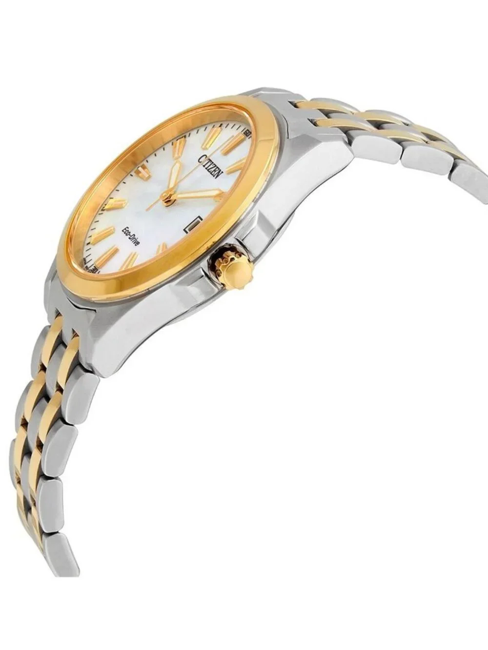 NWT Citizen Eco-Drive Mother of Pearl Dial Two-tone Ladies Watch